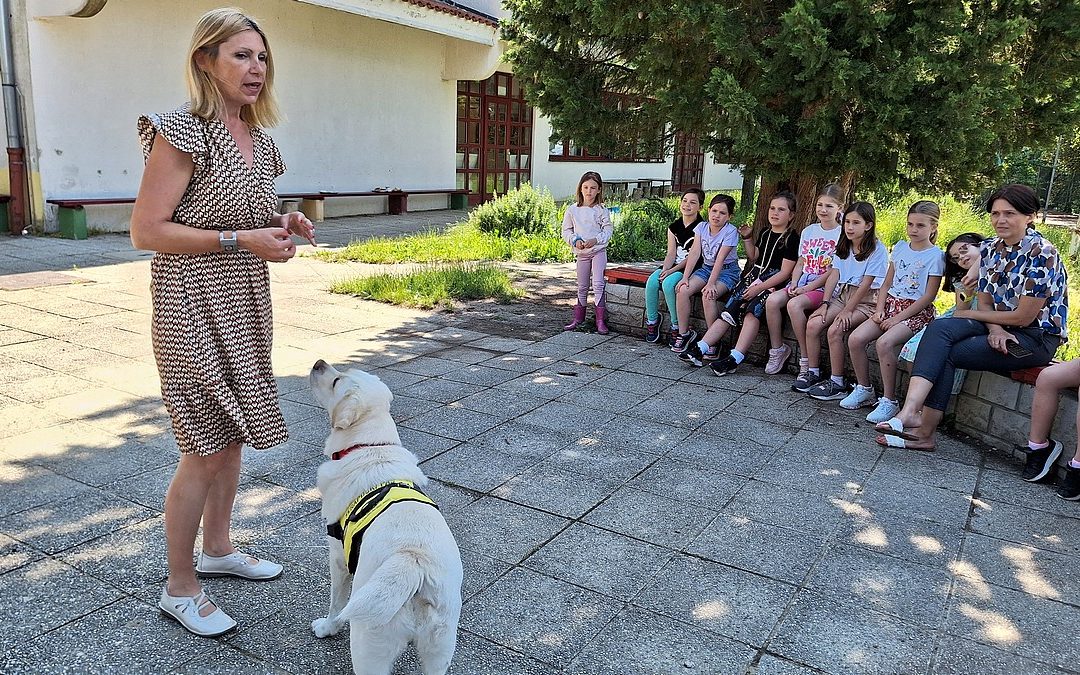 Terapevtska psička Luna na podružnični šoli