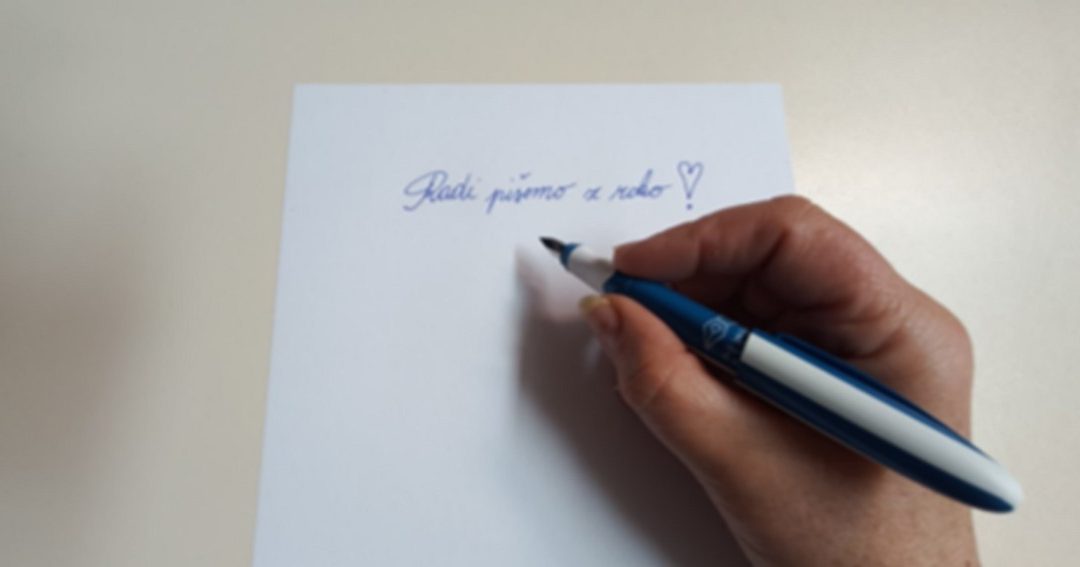 Vabilo na delavnico Radi pišemo z roko