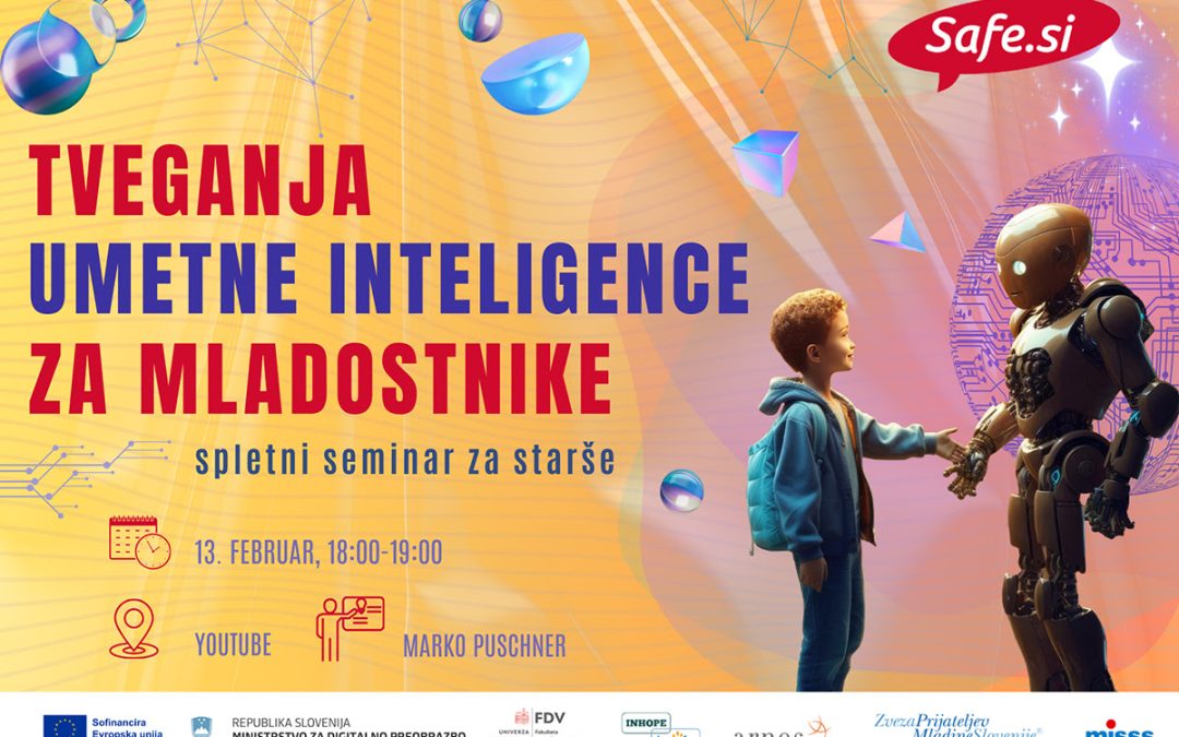 Brezplačni spletni seminar za starše: Tveganja umetne inteligence za mladostnike